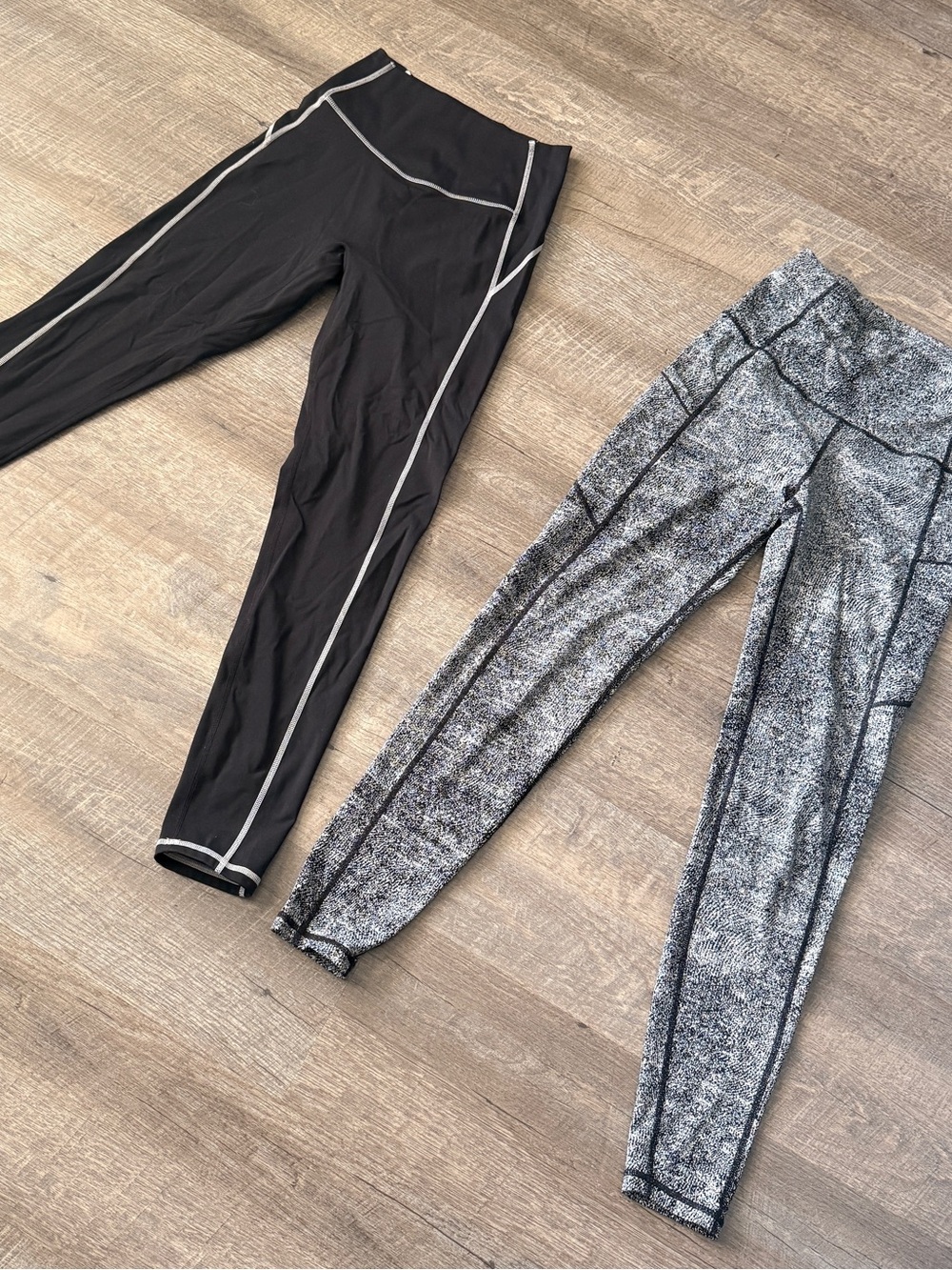 Bundle of 2 | High-Waisted Black & Gray Active Leggings - Performance Stretch